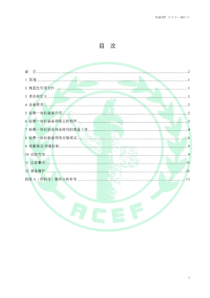 T/ACEF XXXX-20XX 标准预览