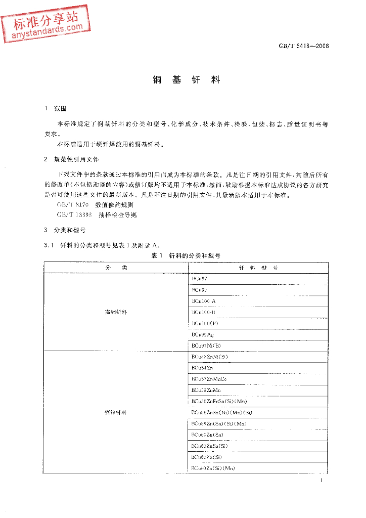 GB/T 6418-2008 标准预览