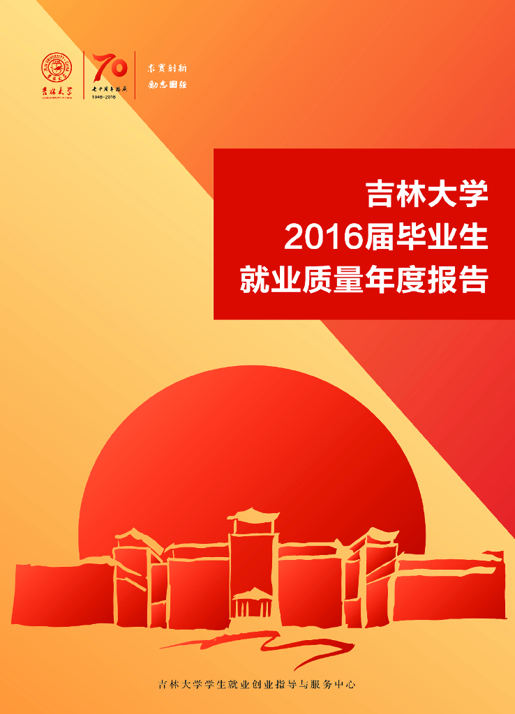 吉林大学2016届毕业生就业质量报告海报