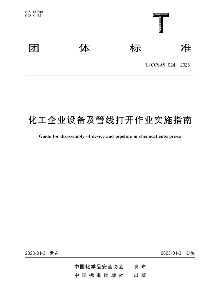 T/CCSAS 024-2023 标准预览