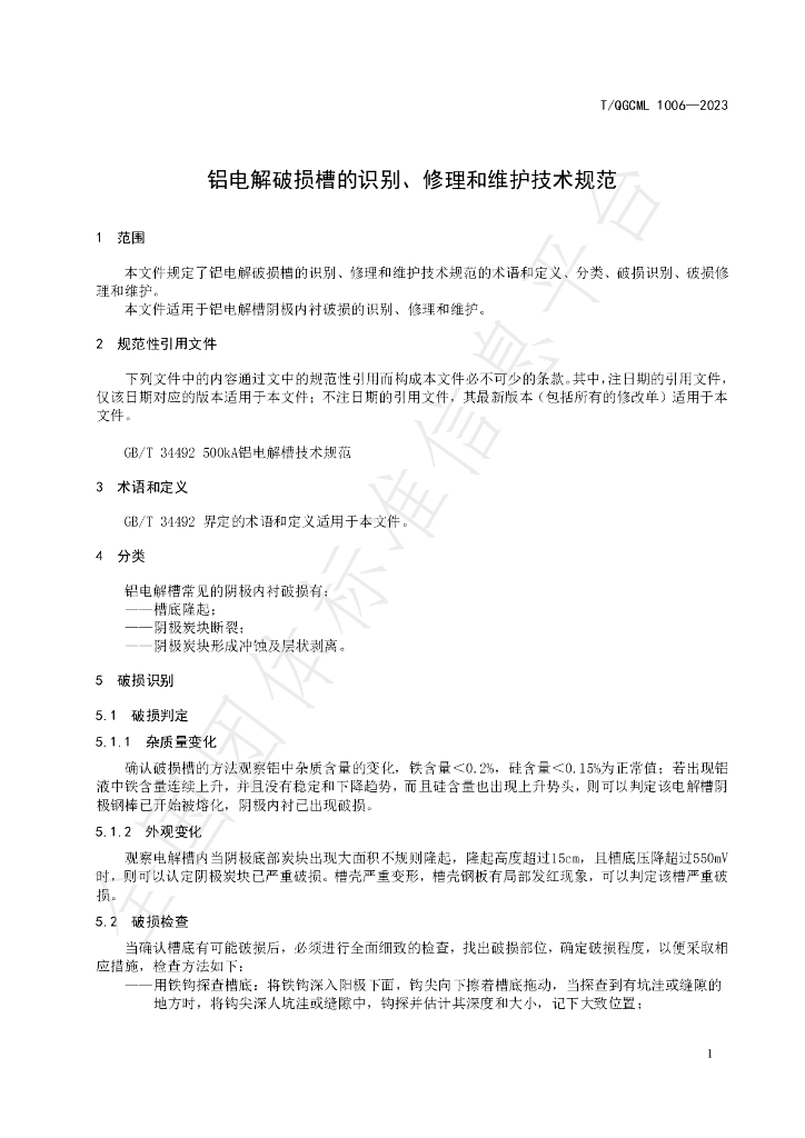 T/QGCML 1006-2023 标准预览