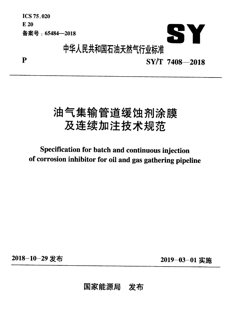 SY/T 7408-2018 标准预览