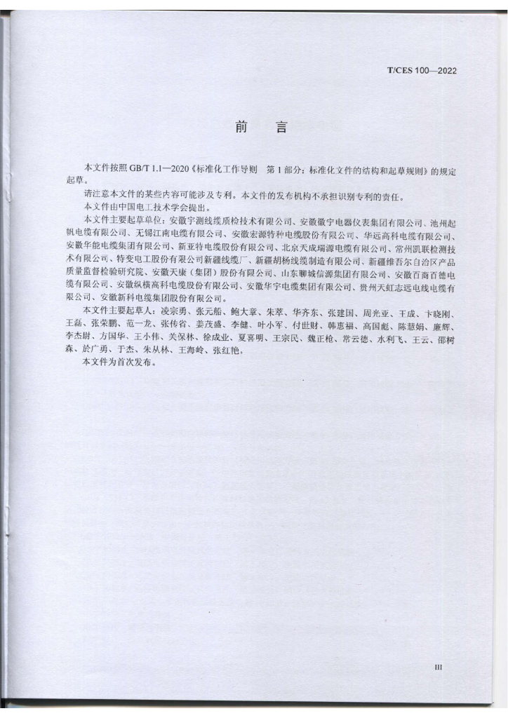 T/CES 100-2022 标准预览