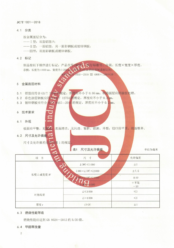 JC/T 1051-2018 标准预览