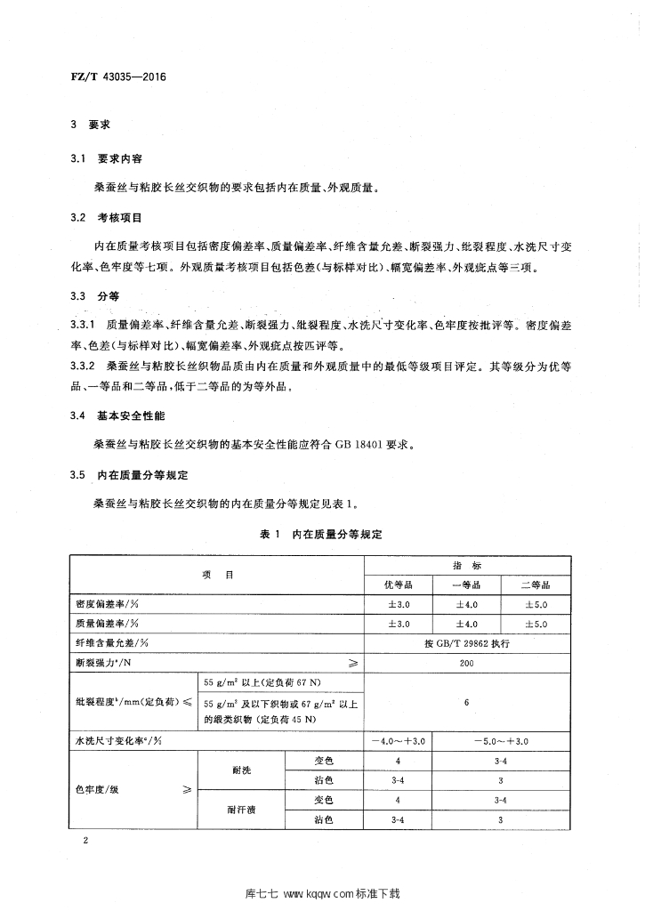 FZ/T 43035-2016 标准预览