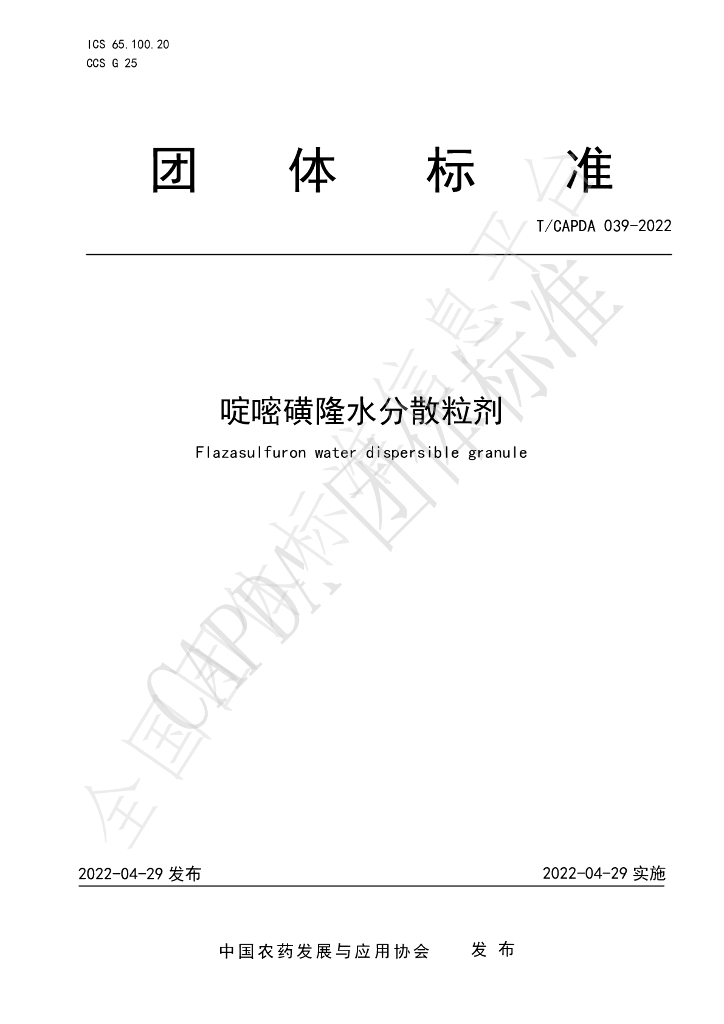T/CAPDA 039-2022 标准预览