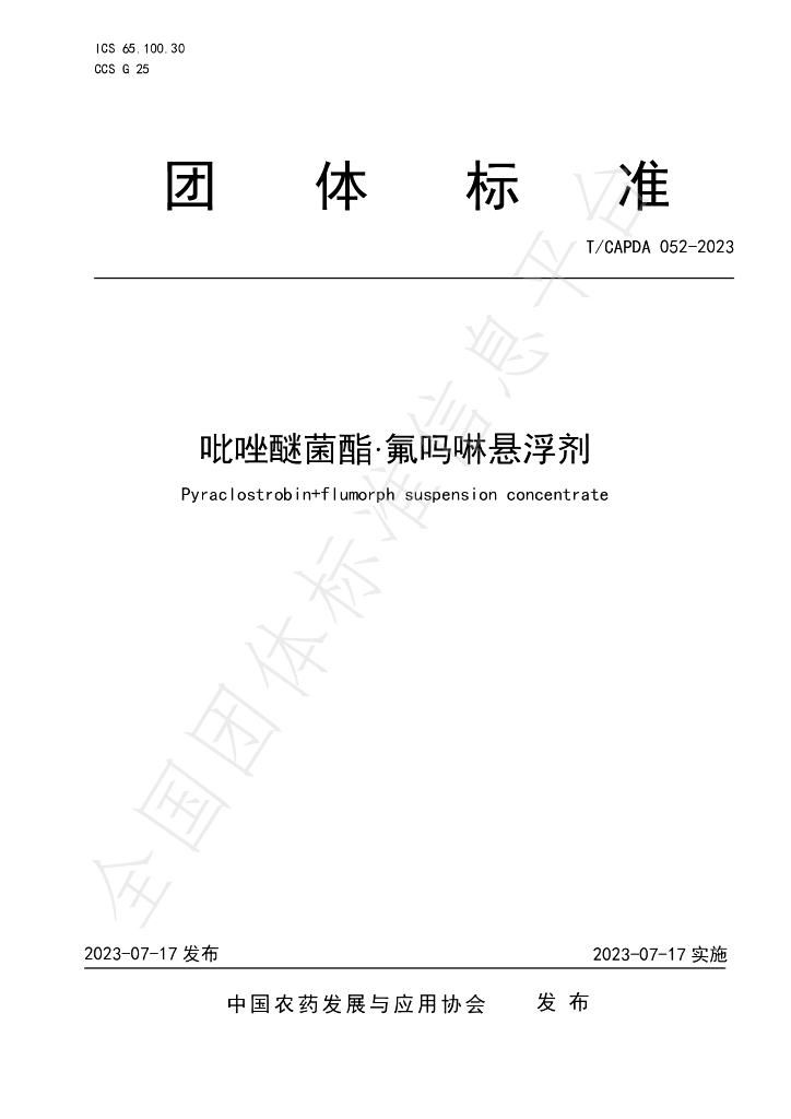 T/CAPDA 052-2023 标准预览