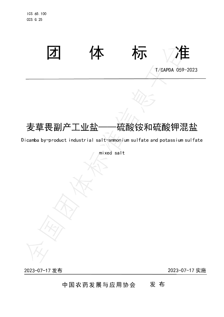 T/CAPDA 059-2023 标准预览