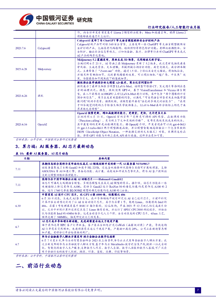 中国银河：人工智能行业月报：AI回调近尾声，大模型竞争加剧，AI+应用有望加速_第9页