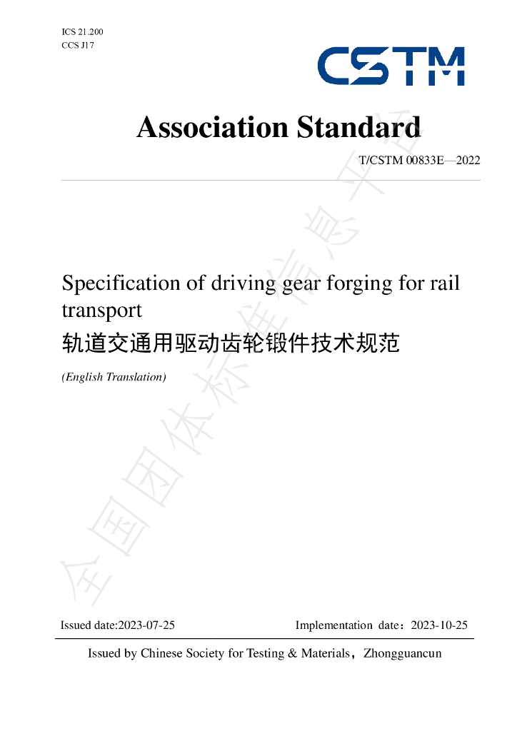 T/CSTM 00833E-2022 标准预览