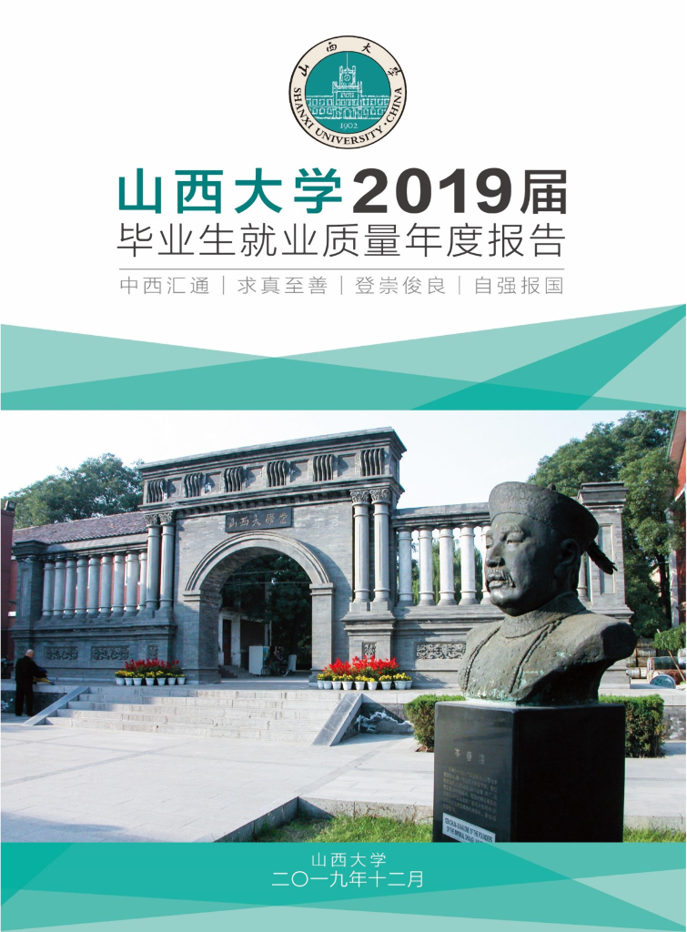 山西大学2019届毕业生就业质量年度报告海报