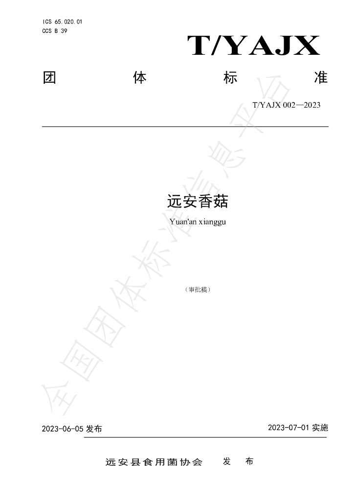 T/YAJX 002-2023 标准预览