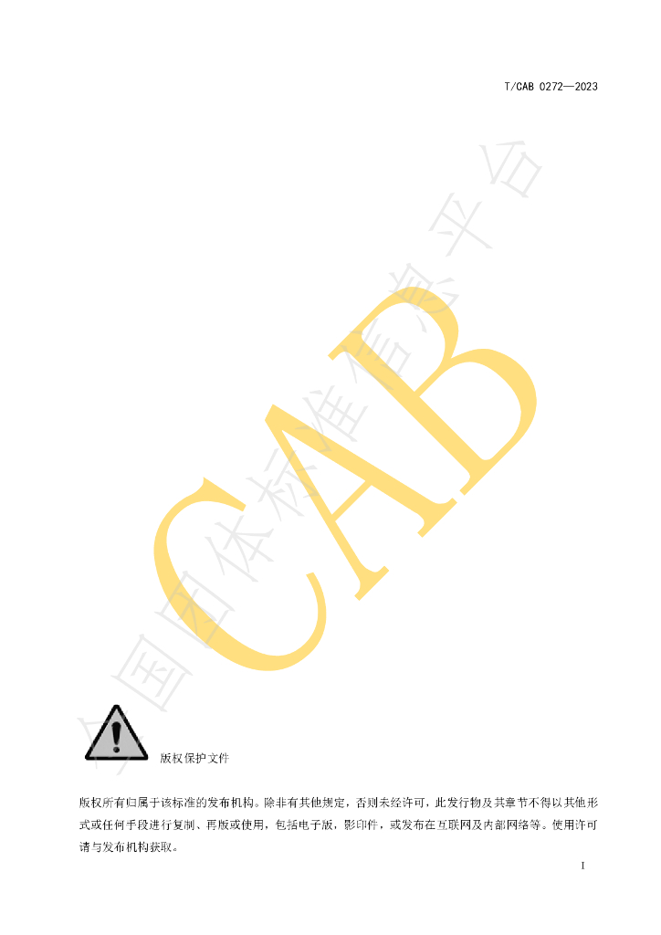 T/CAB 0272-2023 标准预览