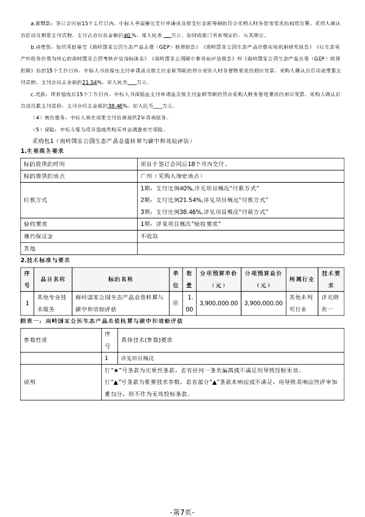 南岭国家公园生态产品总值核算与碳中和效能评估_第7页
