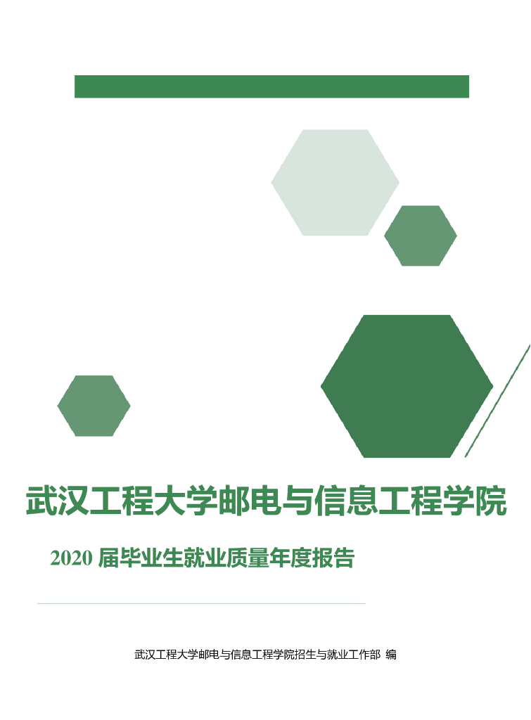 武汉工程大学邮电与信息工程学院2020届毕业生就业质量年度报告海报