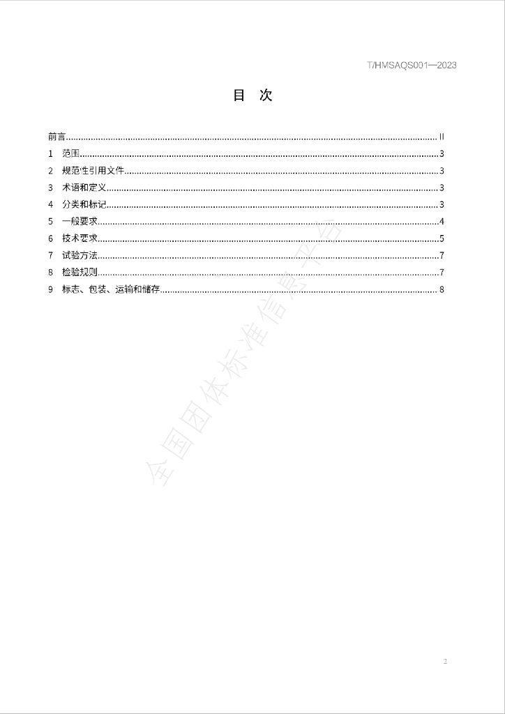 T/HMSAQS 001-2023 标准预览