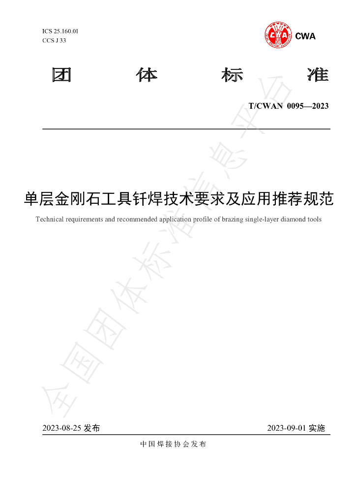 T/CWAN 0095-2023 标准预览