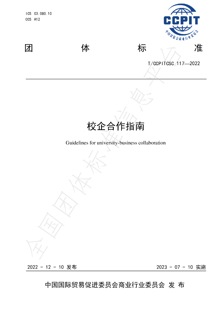 T/CCPITCSC 117-2022 标准预览