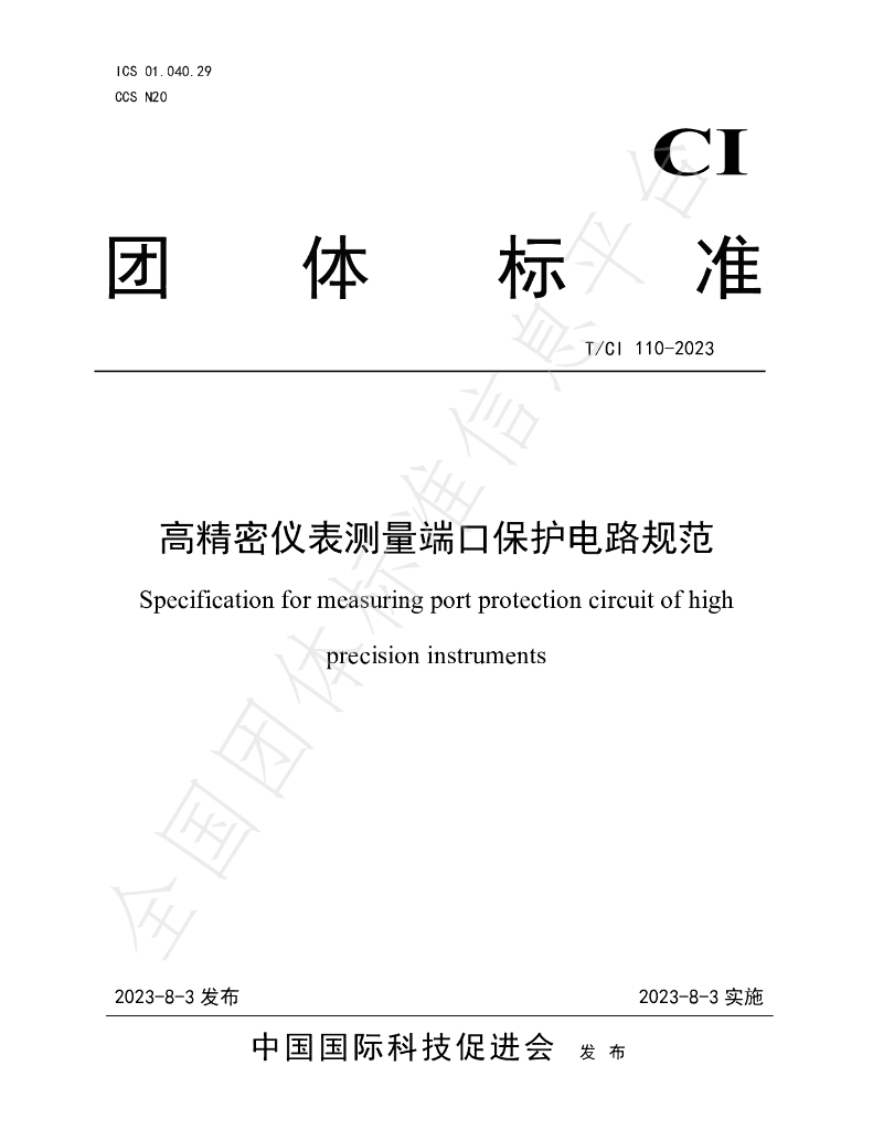 T/CI 110-2023 标准预览