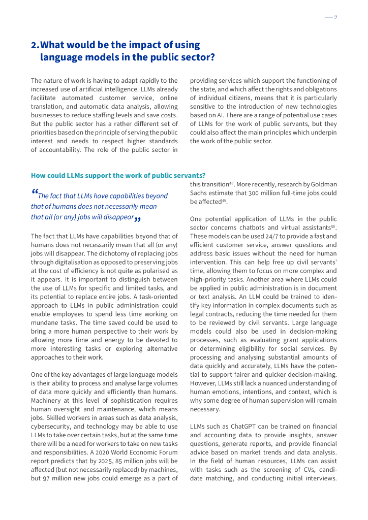 欧盟委员会：ChatGPT在公共部门的应用： 被过度炒作还是被忽视？（英文版）_第9页