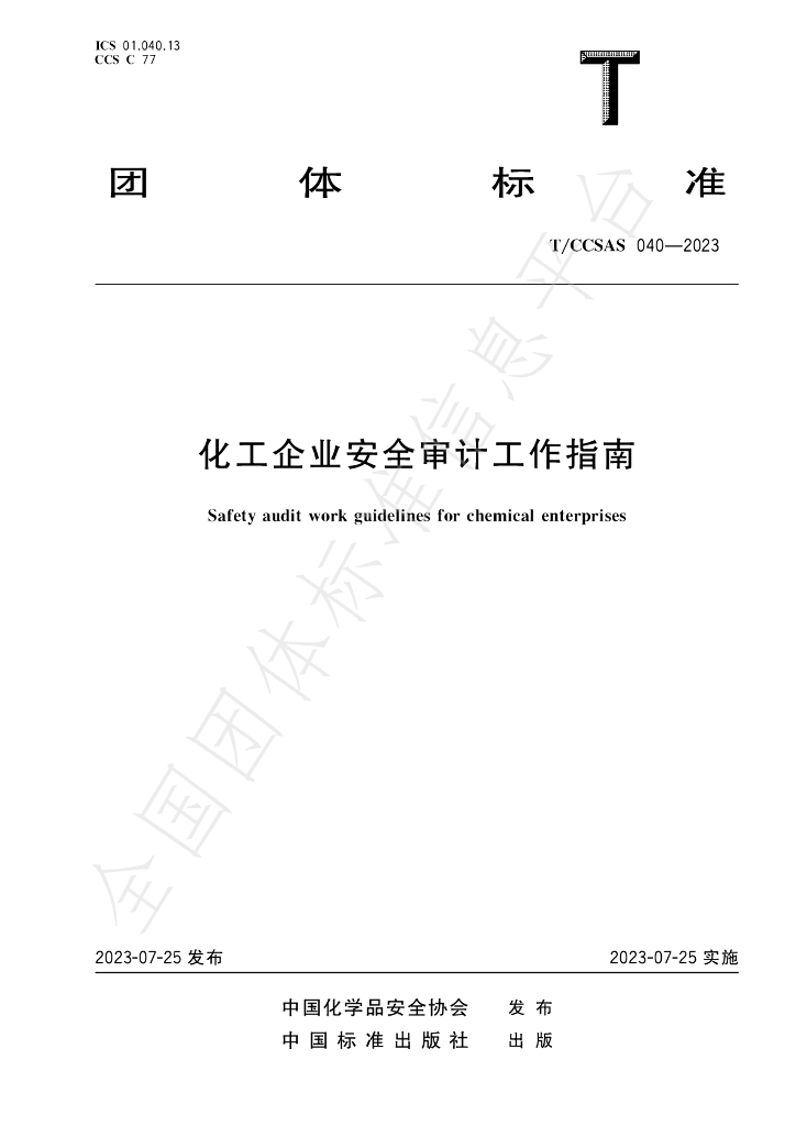 T/CCSAS 040-2023 标准预览