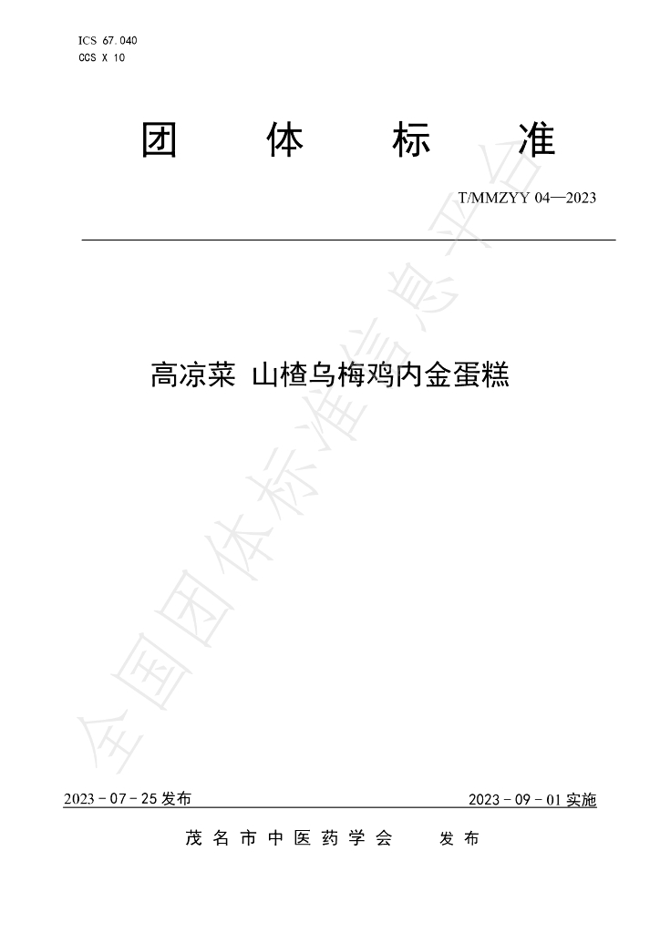 T/MMZYY 04-2023 标准预览