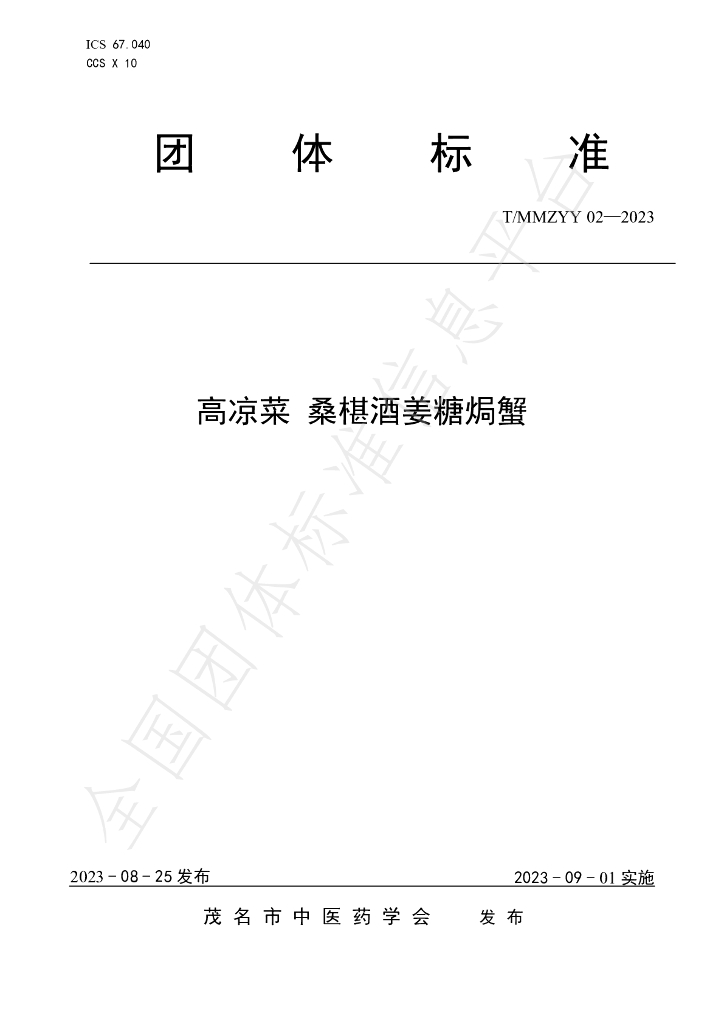 T/MMZYY 02-2023 标准预览