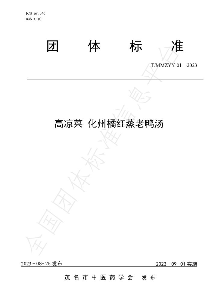 T/MMZYY 01-2023 标准预览