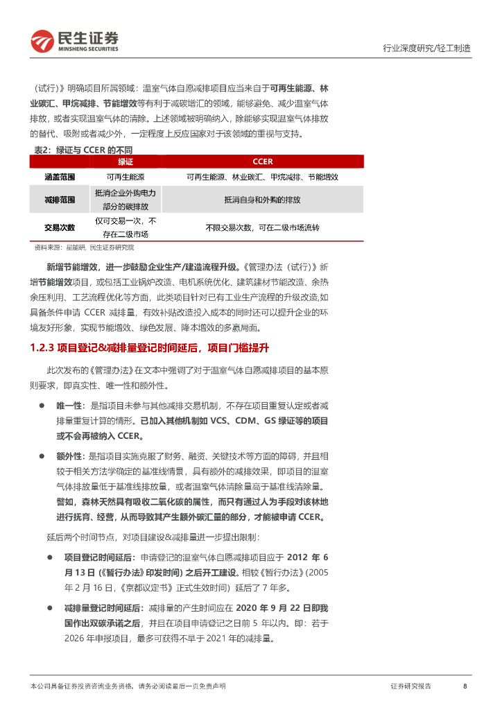 民生证券：“碳中和”深度报告：碳市场蓄势待发，碳定价拾级而上_第8页