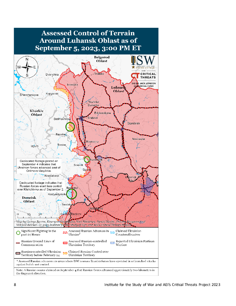 美国战争研究所（ISW）：俄罗斯进攻战役评估，2023年9月5日（英文版）_第8页