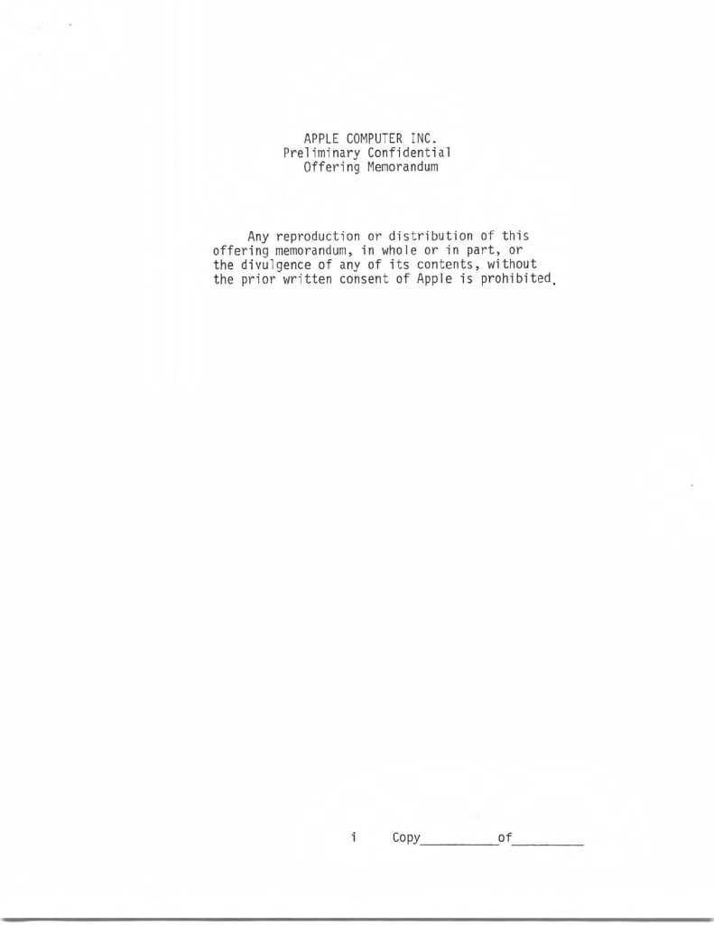 苹果第一份商业计划书英文全文（英文版）