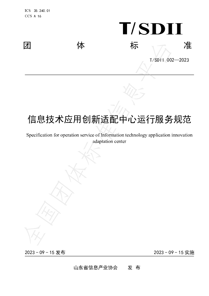 T/SDII 002-2023 标准预览