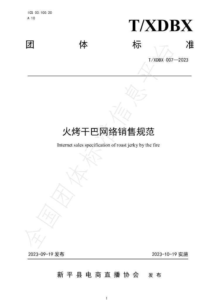 T/XDBX 007-2023 标准预览