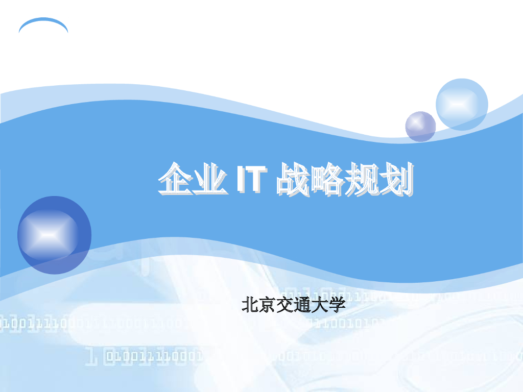 企业IT战略规划报告