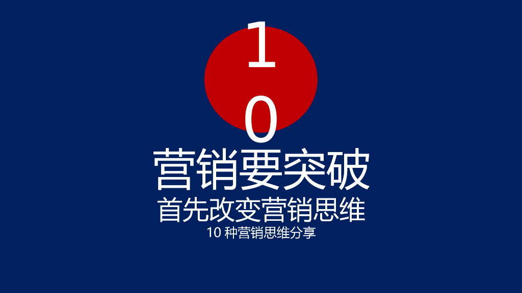 【营销培训课件】为营销人员定制：十种营销思维