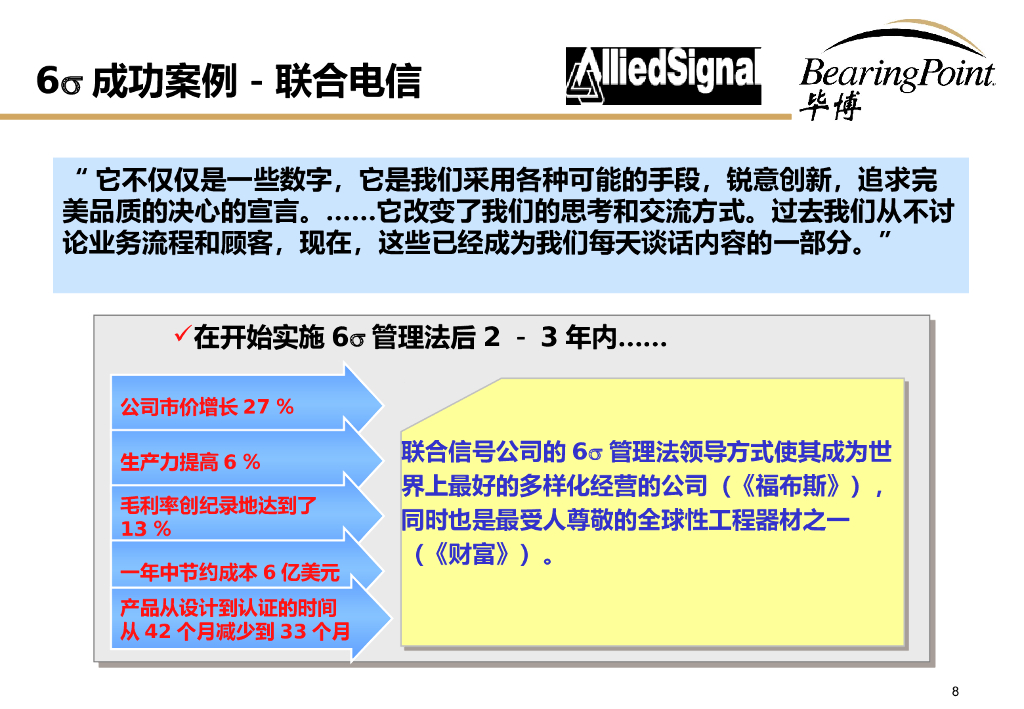 毕博：如何成功实施六西格玛（ 6 SIGMA）_第8页