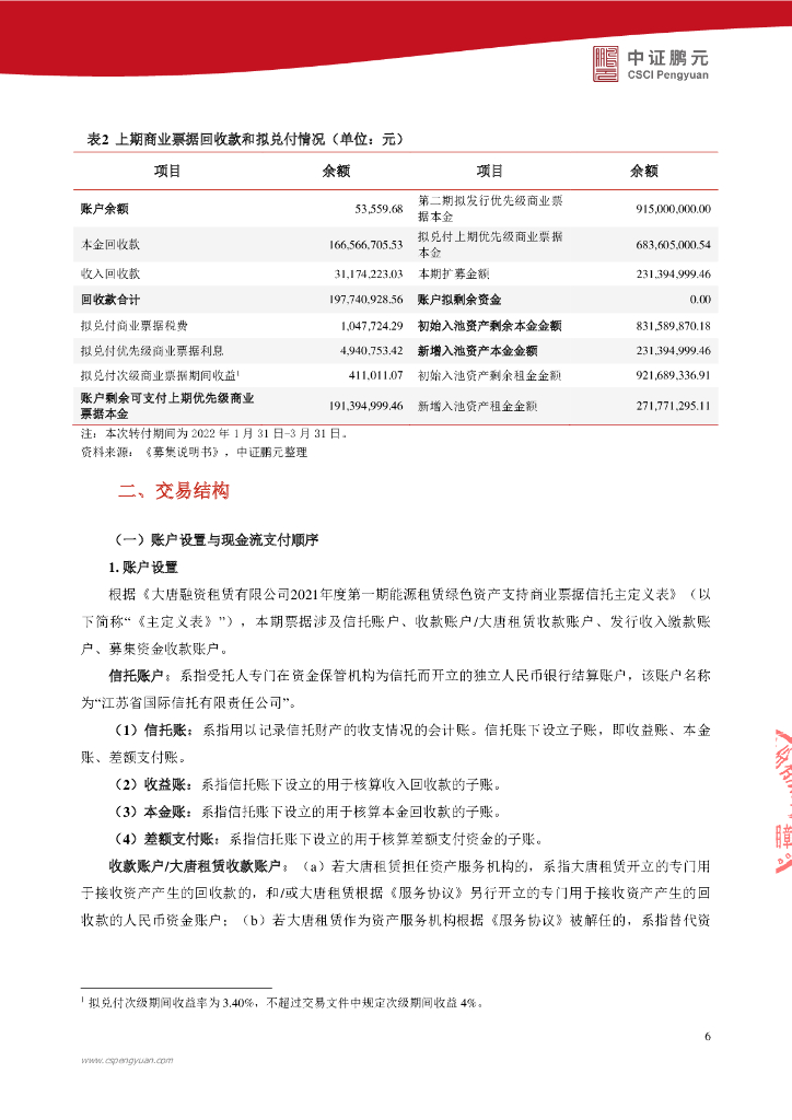 鹏元：大唐融资租赁有限公司2022年度第二期能源租赁绿色资产支持商业票据(碳中和债)信用评级报告_第8页