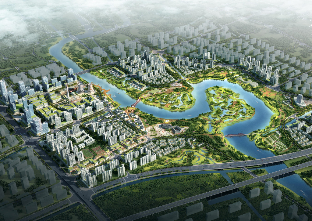 现代生态居住产业融合新城项目城市设计方案_第2页