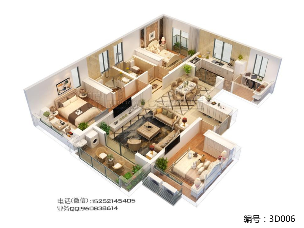 推荐几款家配图户型图psd_第9页