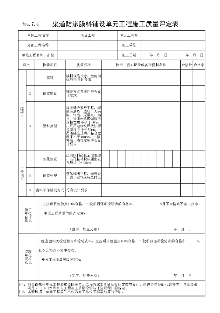 水利灌溉与排水工程施工质量评定规程41P_第8页