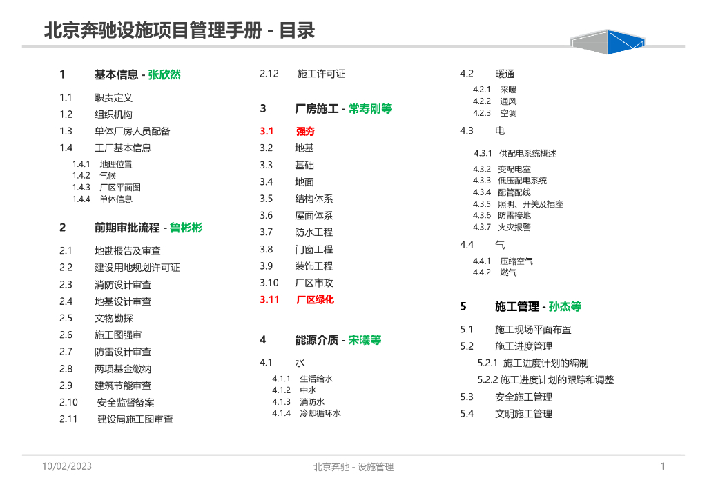 设施项目施工进度管理手册