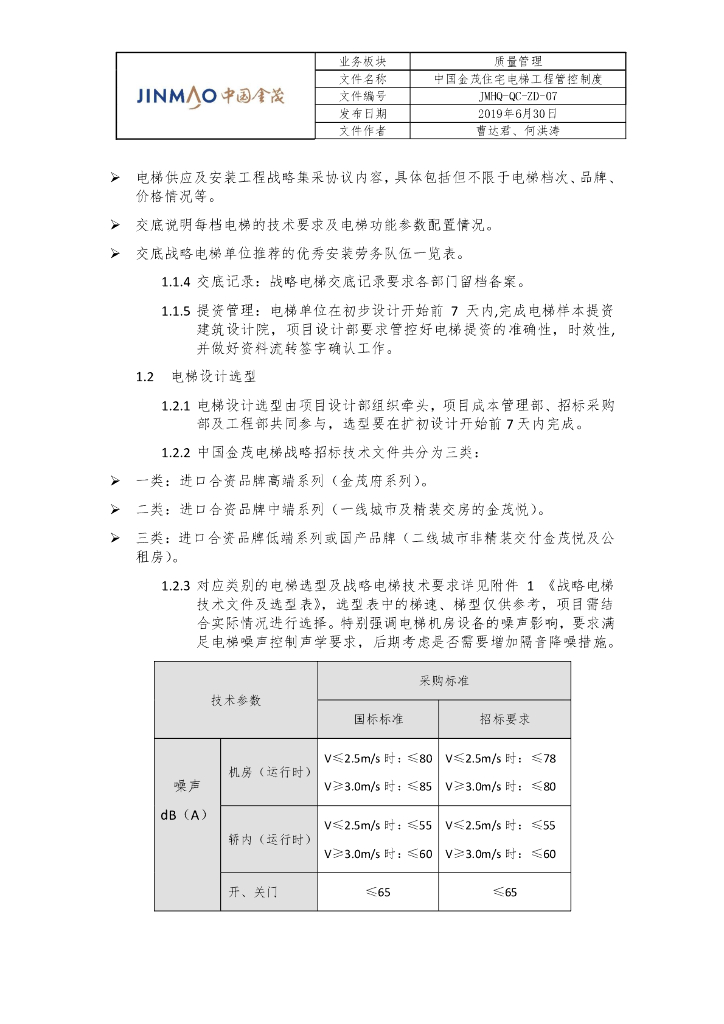 知名地产住宅电梯工程管控制度_第3页