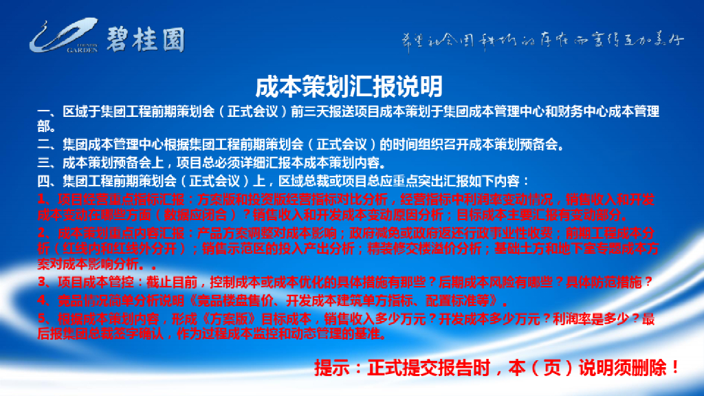 知名房企项目成本策划模板_第2页