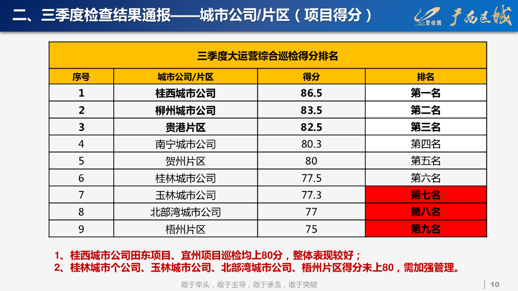 房企三季度大运营综合巡检通报_第10页