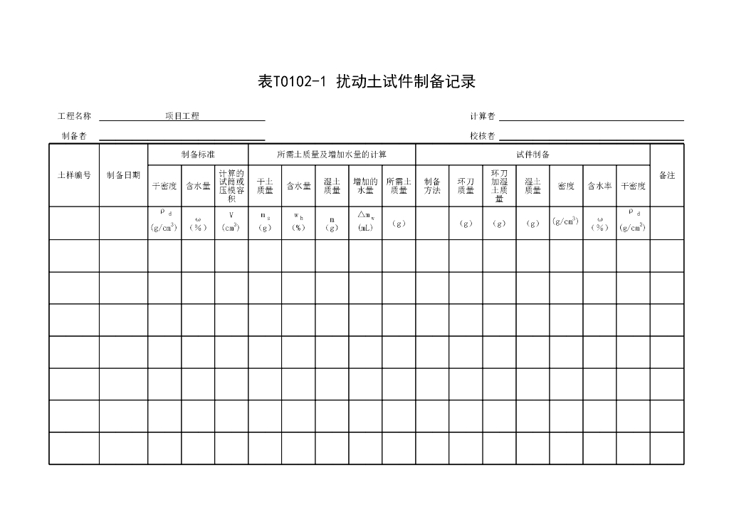 公路土工试验规程全套施工资料2020