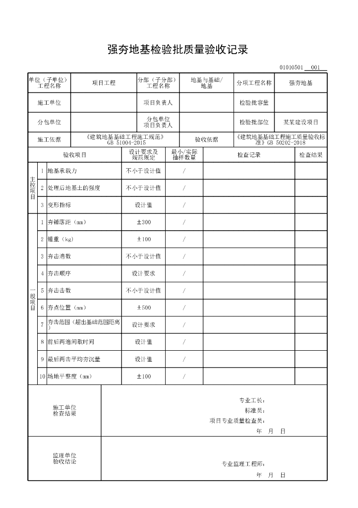 安徽省建设工程检验批地基与基础_第10页