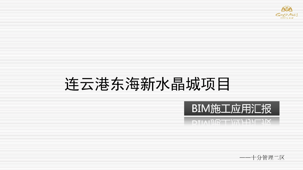 连云港水晶城BIM放线与建模施工运用汇报PDF
