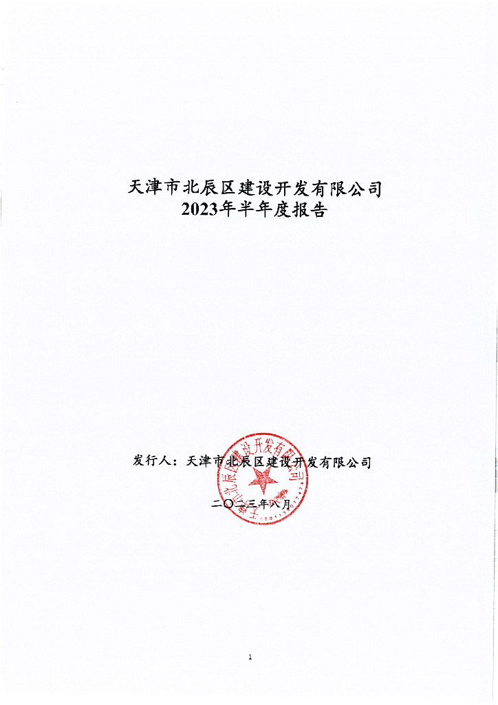 天津市北辰区建设开发有限公司2023年半年度报告