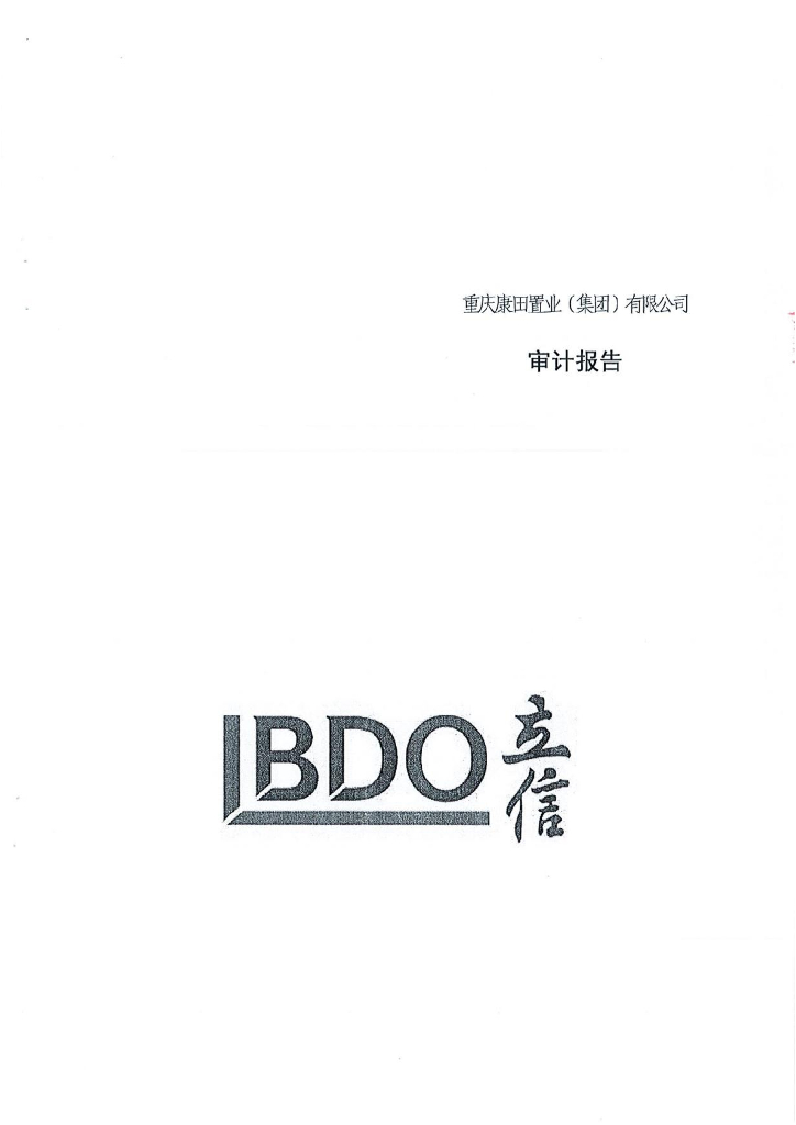 重庆康田置业(集团)有限公司2020年度审计报告