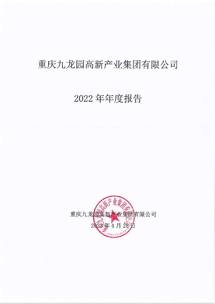 重庆九龙园高新产业集团有限公司2022年年度报告